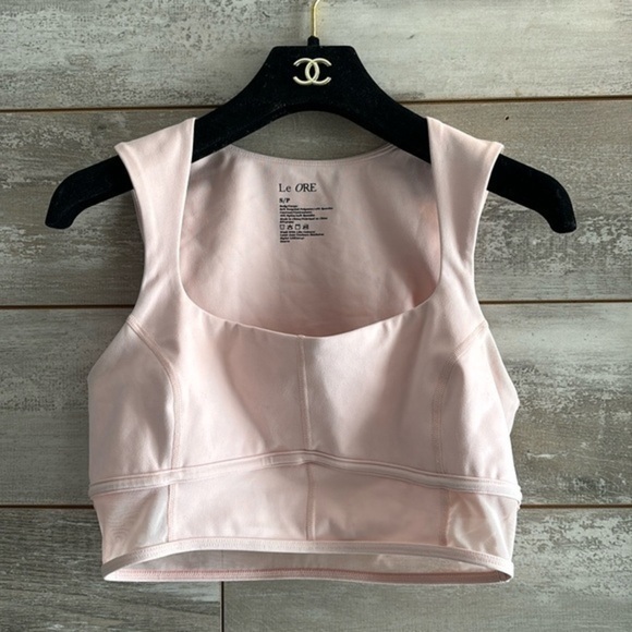 Le Ore - Andria Mesh-trimmed Recycled Stretch Sports Bra - Pink - Picture 8 of 15